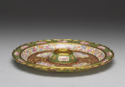 图片[2]-Gold saucer with champleve and painted enamel decor of European mother-and-child, Qing dynasty, Qianlong reign (1736-1795)-China Archive